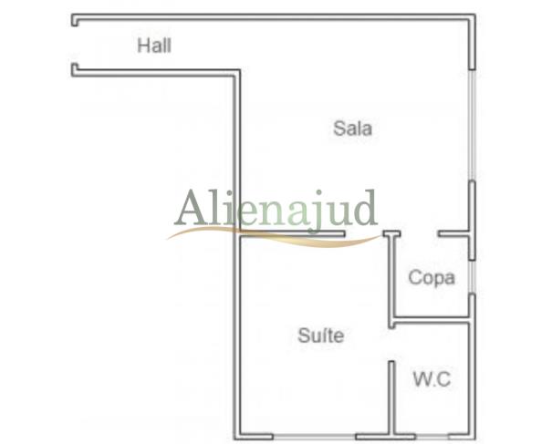 Foto de Apart. c/ 1 dorm. e área construída 48,23 m² no Bairro José Menino em Santos/SP