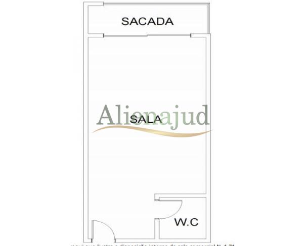 Foto de Sala comercial c/ área privativa de 50,78700 m² no Valongo - Santos/SP