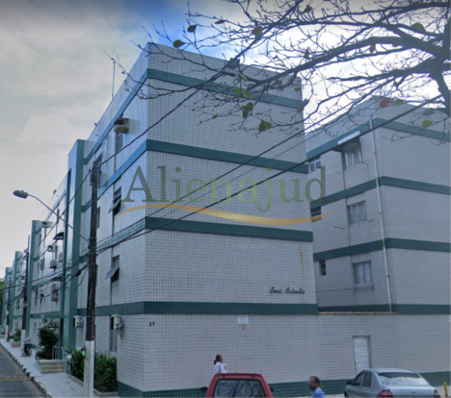 Apart. c/ 3 dorms. e área útil de 70,48m² situado na Rua Luiz Marques Gaspar em Santos/SP