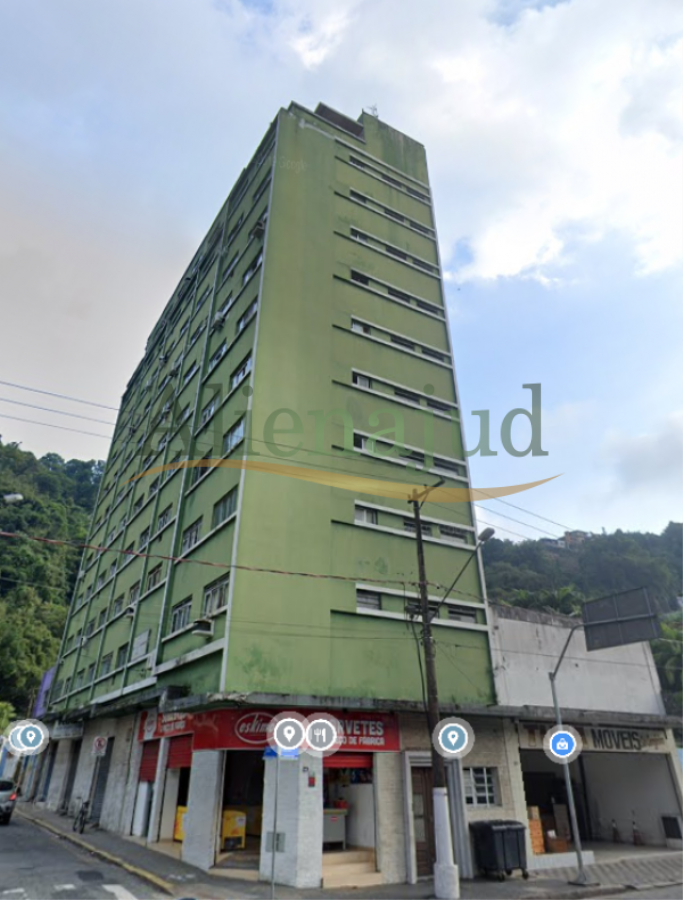 Apart. c/ área útil de 18,53m² situado na Av. São Francisco em Santos/SP