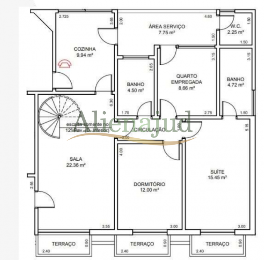 Apart. c/ 2 dorms. e área privativa de 122,16m² situado na Rua Maranhão Apart. c/ 2 dorms. e área privativa de 122,16m² situado na Rua Maranhão, localizado em Santos - SP