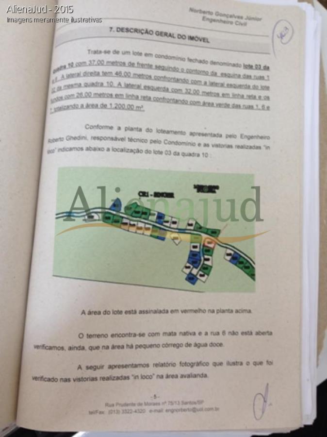 Terreno 1.200m² DIREITOS - Lote no Cond. Iporanga, localizado em Guarujá - SP