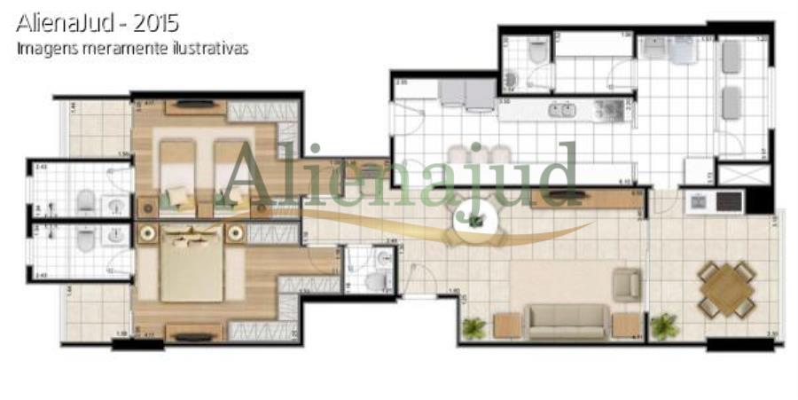 Alienação FiduciáriaVille de France APTO-AU 128m²-Aparecida-Santos/SP, localizado em Santos - SP